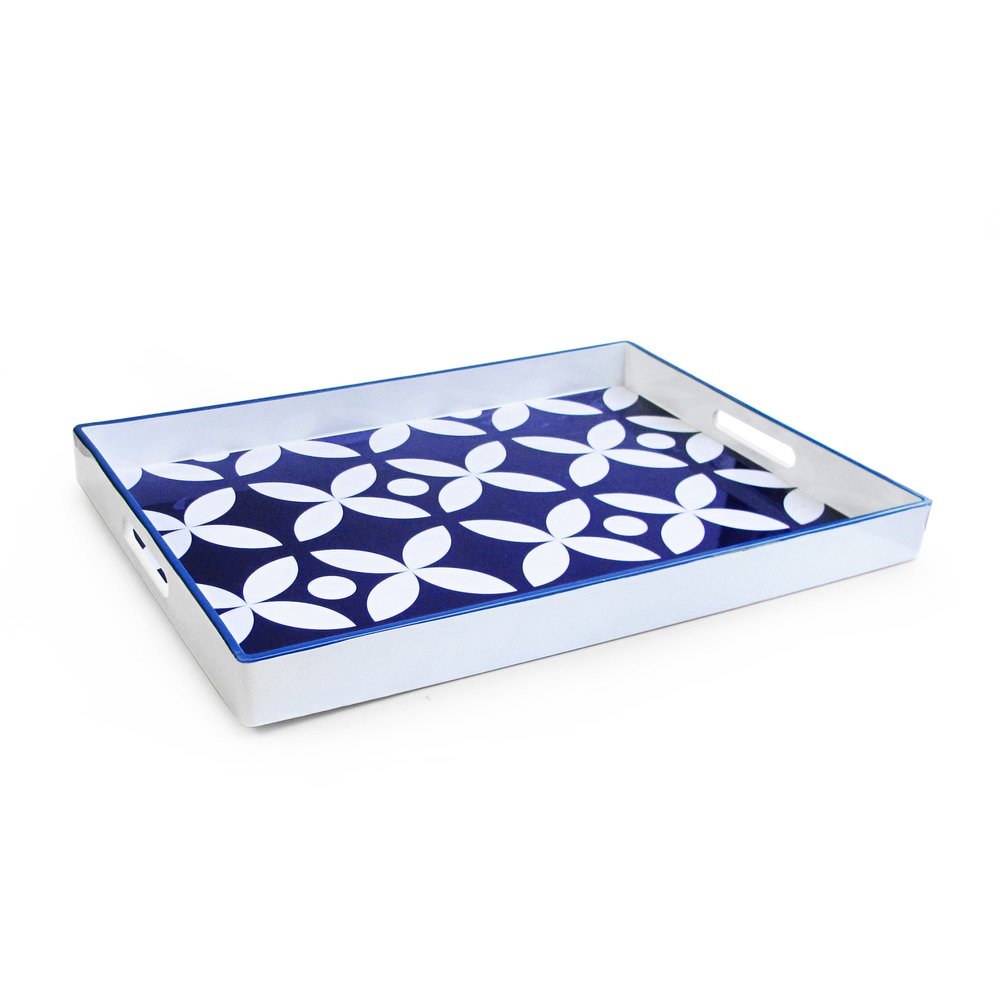 Accents by Jay Tray, Geocircle, White and Blue