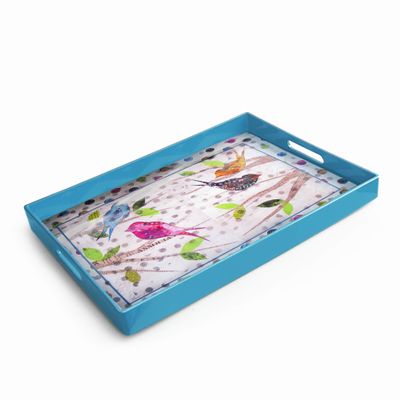 Accents by Jay Rectangular Tray, Birds in Spring