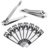 11pcs Large Beauticom Stainless Steel Curved Nail Clipper - Professional Ultra Sharp Sturdy Silver Finger Nail and Toe Nail Cutters for Acrylic Nails Grooming Manicure view 1
