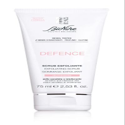 Bionike Defence Micro-Exfoliating Scrub for Sensitive Skin, 75ml - Exfoliating and Pore Treatment, Unscented, Daily Facial Care