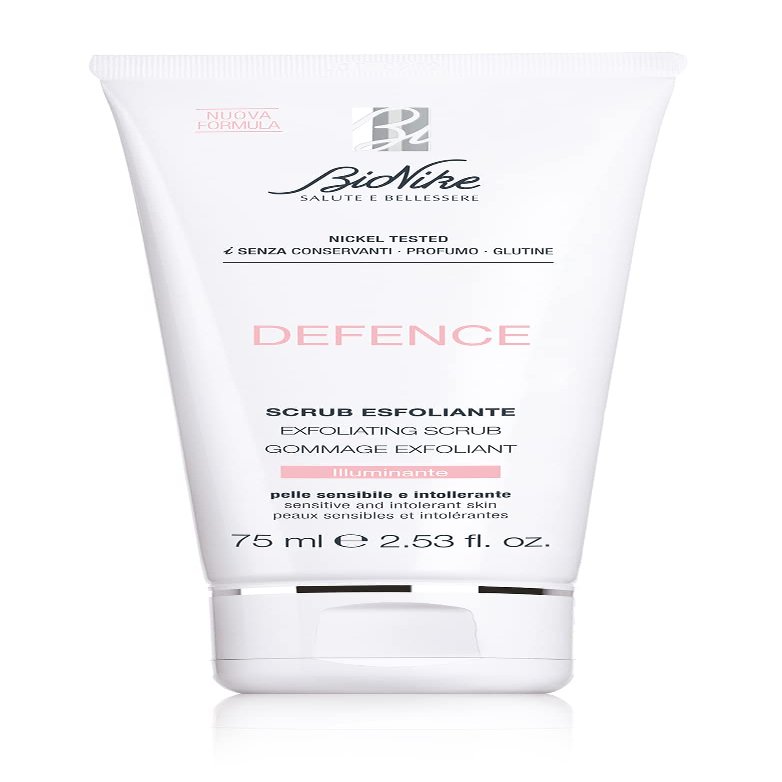 Bionike Defence Micro-Exfoliating Scrub for Sensitive Skin, 75ml - Exfoliating and Pore Treatment, Unscented, Daily Facial Care