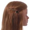 1Pcs Long Black Oval Glass Stone Hair Grip/Slide In Gold Plating - 85mm Across view 2