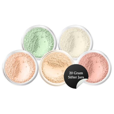 5pc KIT Mineral Makeup Bare Face Set Full Coverage Concealer Blush Foundation Illuminating Powder (Pink Bisque)