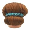 Thai Hair Comb, 4 x 3.5 Inch, Turquoise, Synthetic, Handmade From Thailand, Ornamented Along top of Heading with Stone & Crystal, Ideal for French Twist Hairstyle, Women attending formal events view 2