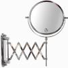 Deco Brothers Wall Mount Extendable Mirror, 8 Inch Double Side with 7X Magnification, Chrome view 1