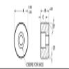 Fairlane CSRP-62-C Stainless Steel Rest Pad  C'Bore  5/8 Dia x 3/8 view 2