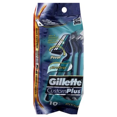 Gillette CustomPlus Pivot Disposable Razors - 10 ct