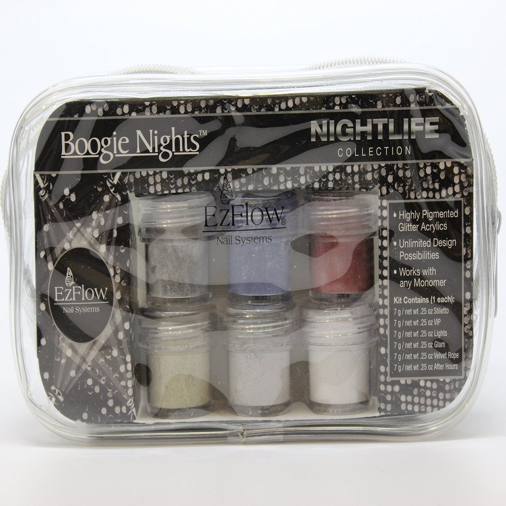 EzFlow Boogie Nights Glitter Acrylics - Nightlife Collection - 7g / 0.25oz each