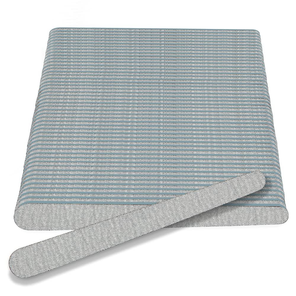 Flowery Disposable High-Speed Shiner, Dual-Grit 100/180 Nail Files, Individually Wrapped, Single-Use, 100 ct