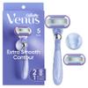 Gillette Venus Deluxe Smooth Swirl Women's Razor Handle + 2 Blade Refills view 1