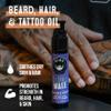 GIBS GROOMING Bush Master Beard, Hair & Tattoo Oil- All-Natural with Nutmeg, Leather, Vanilla & Musk Scent- Softens & Strengthens Beard Growth, Moisturizes Skin, 1 Fl Oz (Pack of 1) view 2