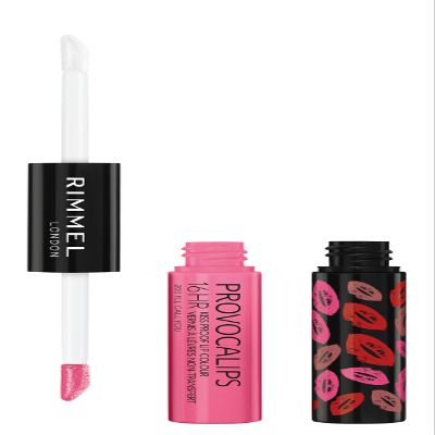 Rimmel London Provocalips 16hr Kiss-Proof Lip Color - Two-Step Liquid Lipstick to Lock in Color and Shine - 200 I'll Call You, .14 fl.oz.