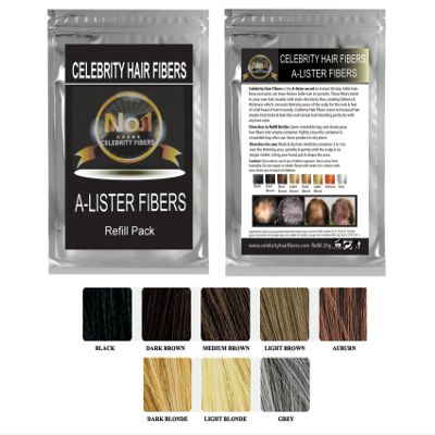 Hair Building Fibers- A-Lister REFILL Pak for Toppik, Nanogen, Xfusion, any Brand (100g, Light Blond)