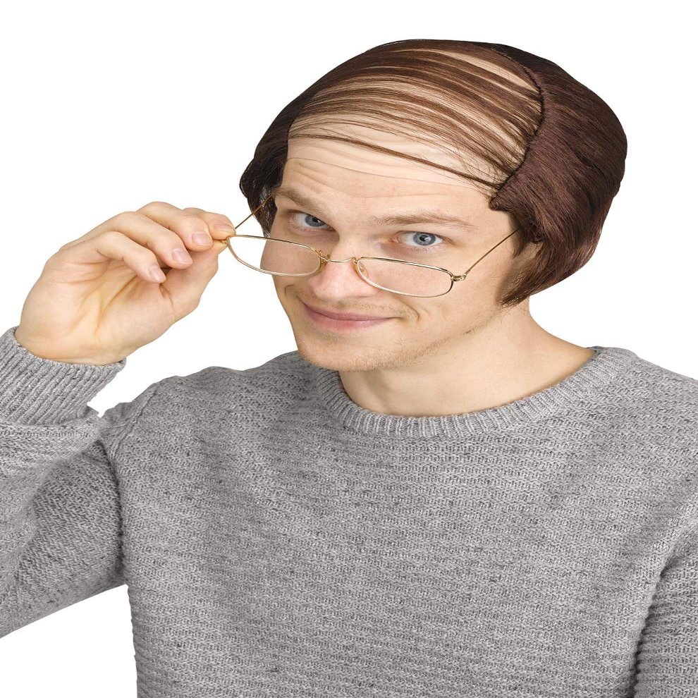 Comb Over Brown Bald Wig