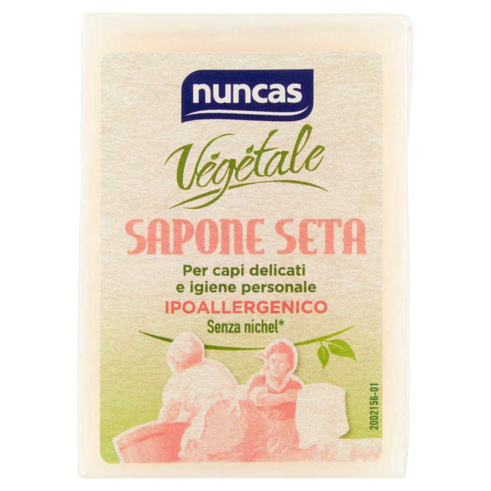 nuncas Sapone Seta Vegetale 150gr' (5.2 Oz) 1 unit - Made in Italy [italian import]