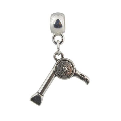 UniqueBeadsAndGifts Universal Hairdresser Blow Dryer Charm, Hairdresser Bracelet Charm