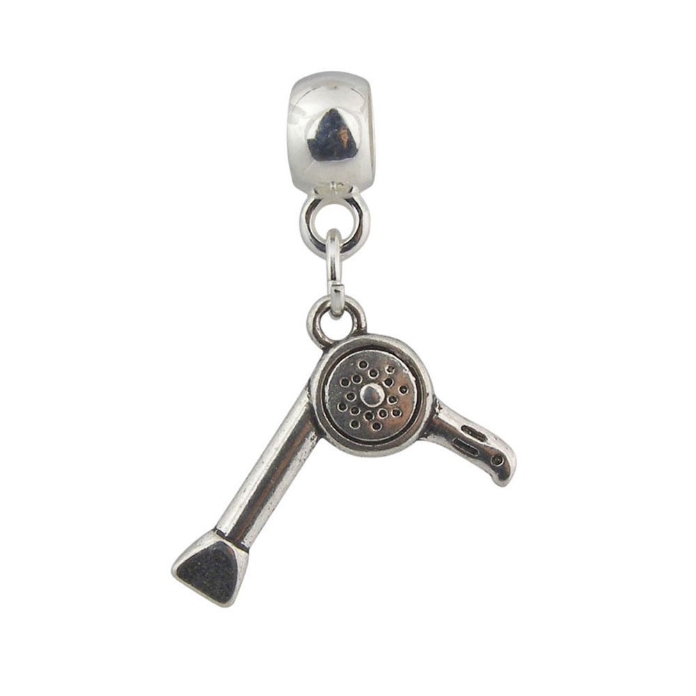 UniqueBeadsAndGifts Universal Hairdresser Blow Dryer Charm, Hairdresser Bracelet Charm