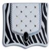 Lissom Design Compact Mirror - Handheld Magnifying Cosmetic Mirror, 3.5 x 2.63-Inch, Zebra view 1