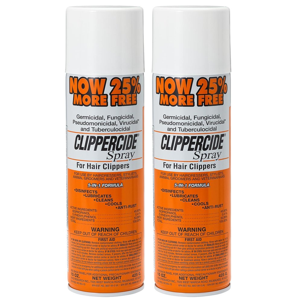Clippercide Disinfectant Spray 15 Ounce Size (354ml) (2 Pack)