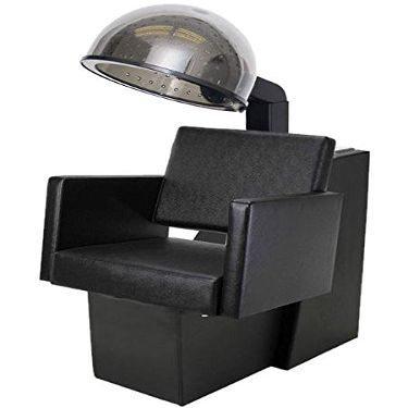 Buy-Rite Aria Hair Dryer Chair with 980W Extra Hot Dryer - Modern Salon Combo with Timer, 4 Temperature Settings, Wide Seat & No Assembly Needed - Black, OD-6819DC/HL-1500
