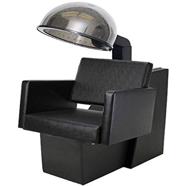 Buy-Rite Aria Hair Dryer Chair with 980W Extra Hot Dryer - Modern Salon Combo with Timer, 4 Temperature Settings, Wide Seat & No Assembly Needed - Black, OD-6819DC/HL-1500