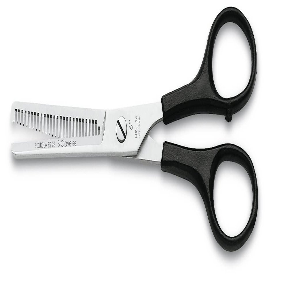 3 Claveles Relax Hairdressing Scissors Sculpting Black 6"