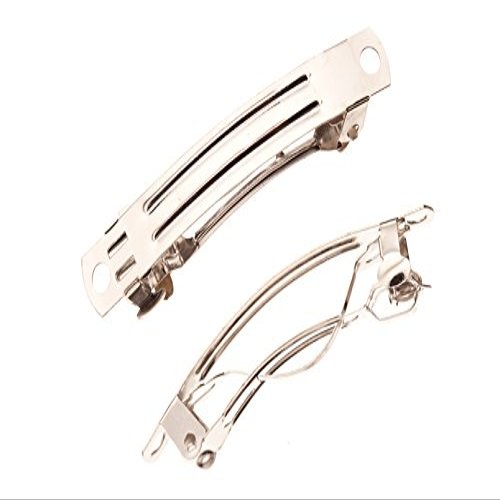 50mm Silver-Finished Barrette Sold per Pack of 10