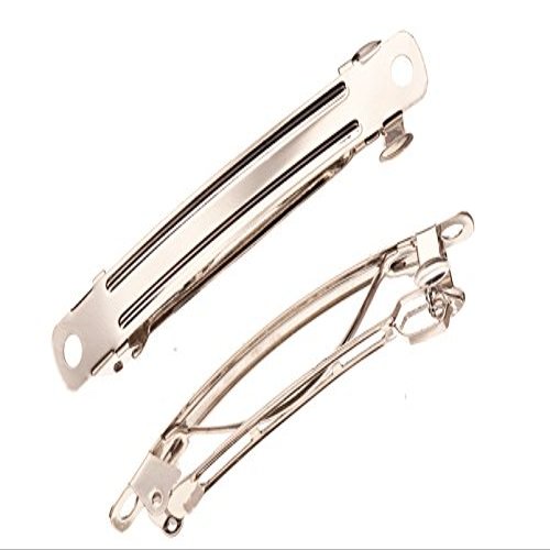58mm Silver-Finished Barrette Sold per Pack of 10