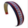 Girls Nautical Satin Headband (Navy & Red) view 1