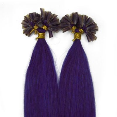 Xiaonibang Hair Extensions Pre Bonded Nail U Tip in Remy Brazilian Human Hair 100s (22''0.6g/s, Purple)