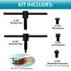 The Beadsmith EZ Rivet Piercing & Flaring Kit - Includes 3/32" T-bar Screws and Flat & Domed Bases for Piercing & Flaring - Domed Base for Use with Rings  Flat Base for Sheet Metal Up to 18 Gauge view 3