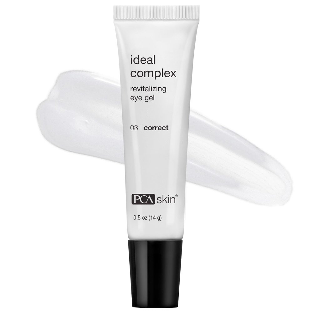 PCA SKIN Eye Serum, Ideal Complex Revitalizing Eye Gel, Upper and Under Eye Serum for Wrinkles, Puffy Eyes, Dark Circles, Fine Lines, Discoloration, and Sagging Eyelids, Light and Silky, 0.5 oz Tube