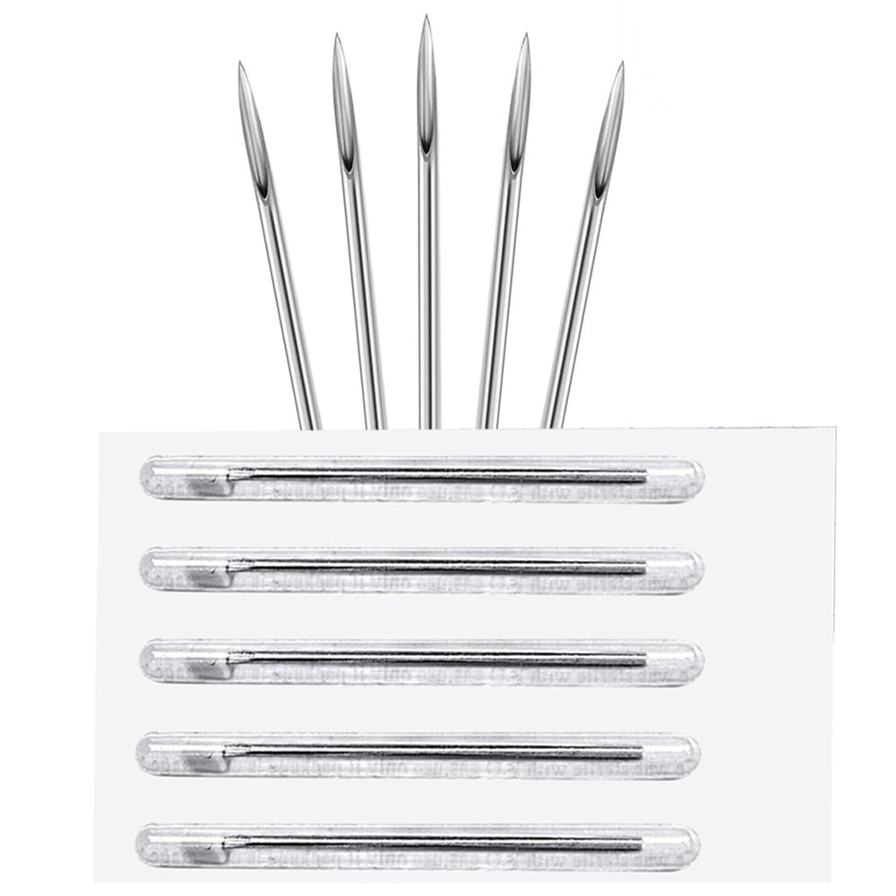 BodyJewelryOnline 5PCS Piercing Needles 20G 316L Surgical Steel Disposable Sterile Hollow Piercing Needles Ear Nose Belly Nipple Tongue Lip Body Piercing Needles 20 Gauge