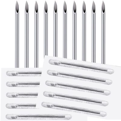 BodyJewelryOnline 10PCS Piercing Needles 15G 316L Surgical Steel Disposable Sterile Piercing Needles for Nose Belly Navel Nipple Tongue Ear Industrial Body Piercing Needles 15 Gauge