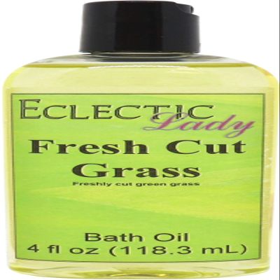 Fresh Cut Grass Bath Oil, Scented Body Oil, Relaxing Bathing Oil, 4 oz