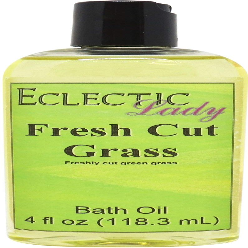 Fresh Cut Grass Bath Oil, Scented Body Oil, Relaxing Bathing Oil, 4 oz