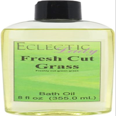 Fresh Cut Grass Bath Oil, Scented Body Oil, Relaxing Bathing Oil, 8 oz