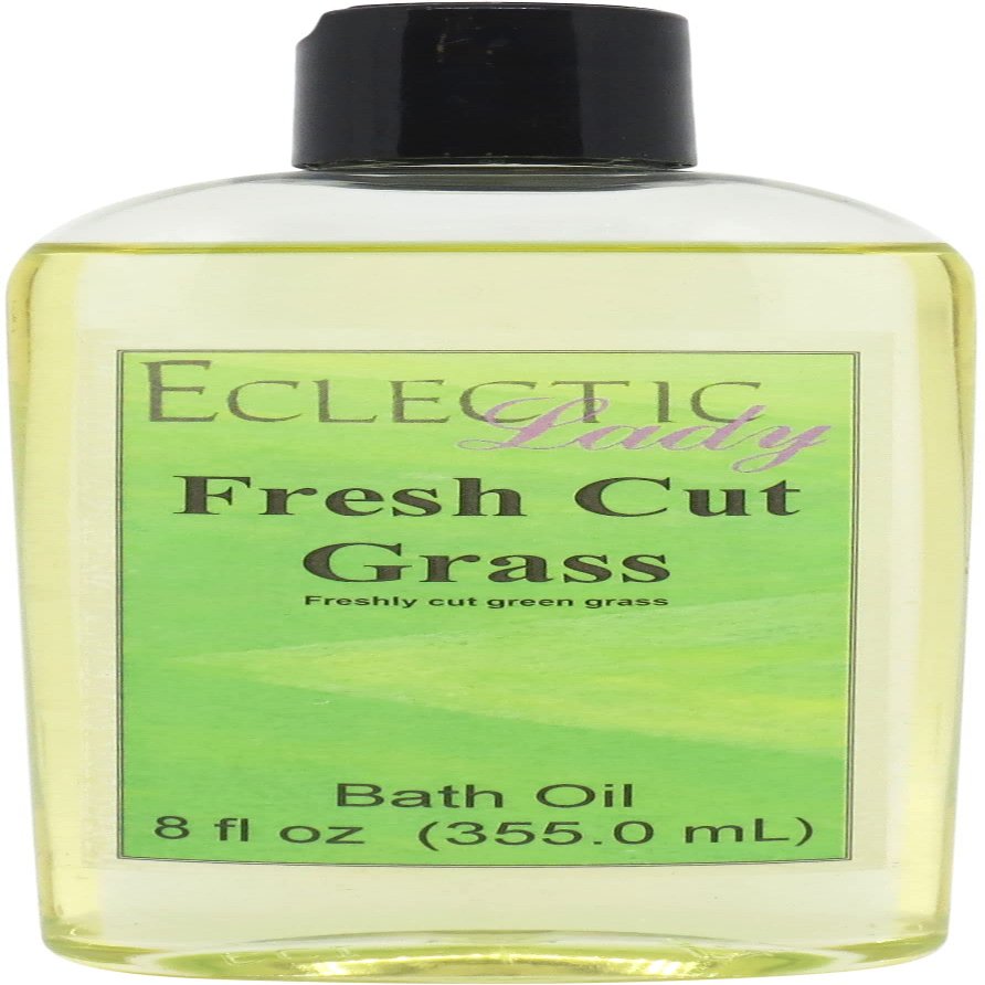 Fresh Cut Grass Bath Oil, Scented Body Oil, Relaxing Bathing Oil, 8 oz