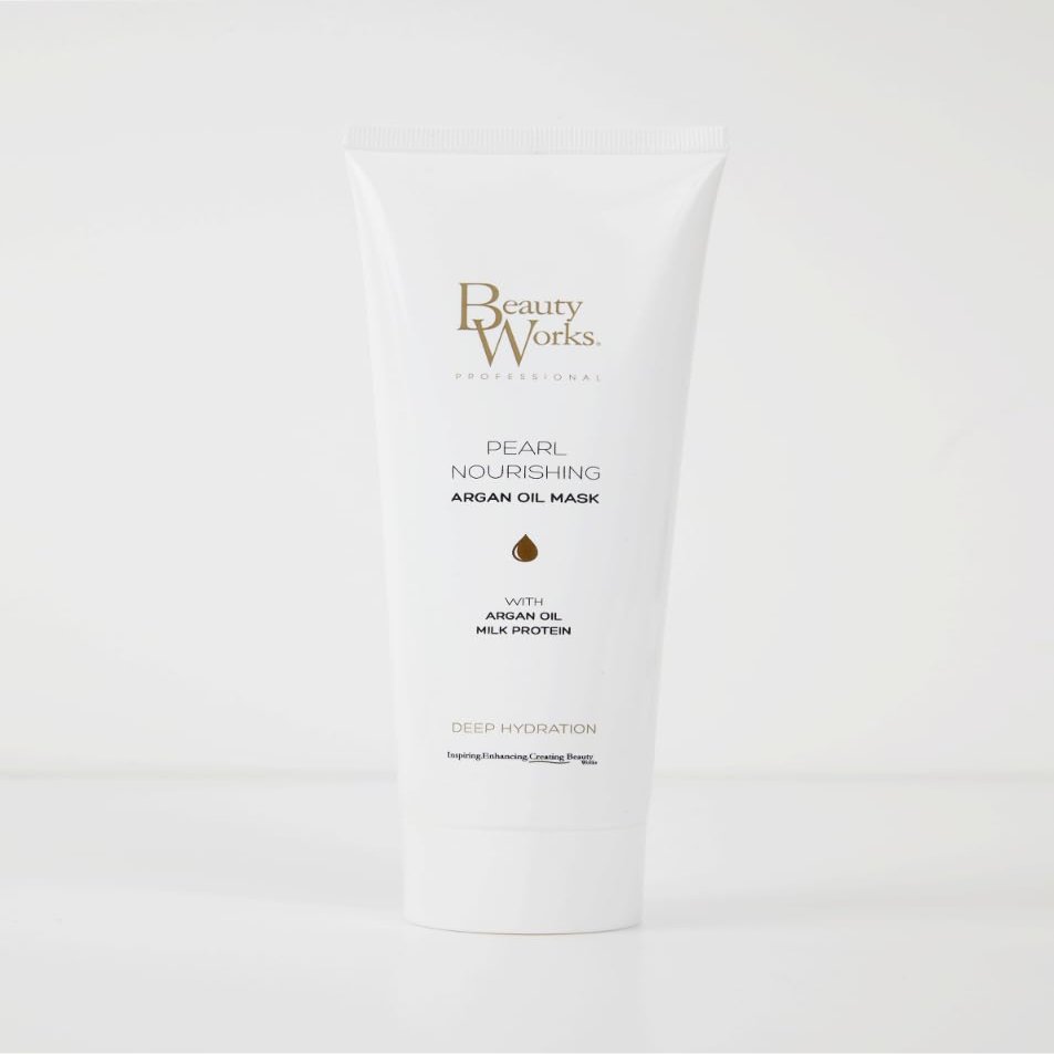 Beauty Works Pearl Nourishing Argan Oil Mask 250ml Milk Protein Deep Conditioning Treatment