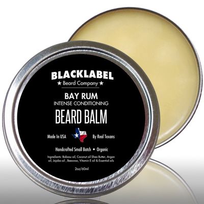 BLACKLABEL Bourbon Vanilla Balm - Best Beard Balm Premium All Natural, Organic Beard Conditioner Handmade in Texas to Keep Your Beard Style Shiny and Fresh.