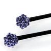Decorative Hair Clip Pins Small Cluster Rhinestone Crystal Bobby Pin, Set of Two, Lavender view 2