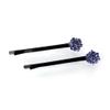 Decorative Hair Clip Pins Small Cluster Rhinestone Crystal Bobby Pin, Set of Two, Lavender view 3