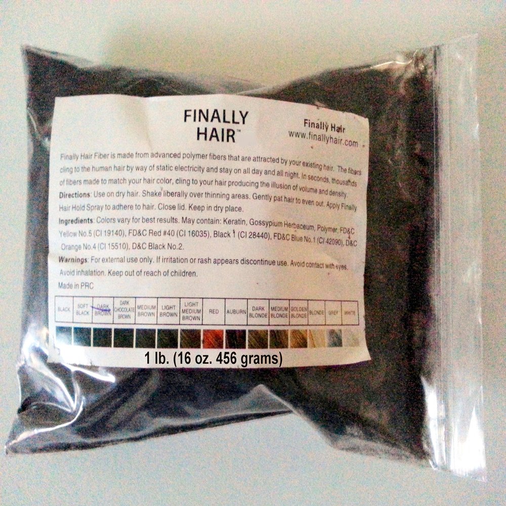 AUBURN Finally Hair Hair Fiber Refill 456 Grams Full Pounder For Hair Loss Concealing by Finally Hair
