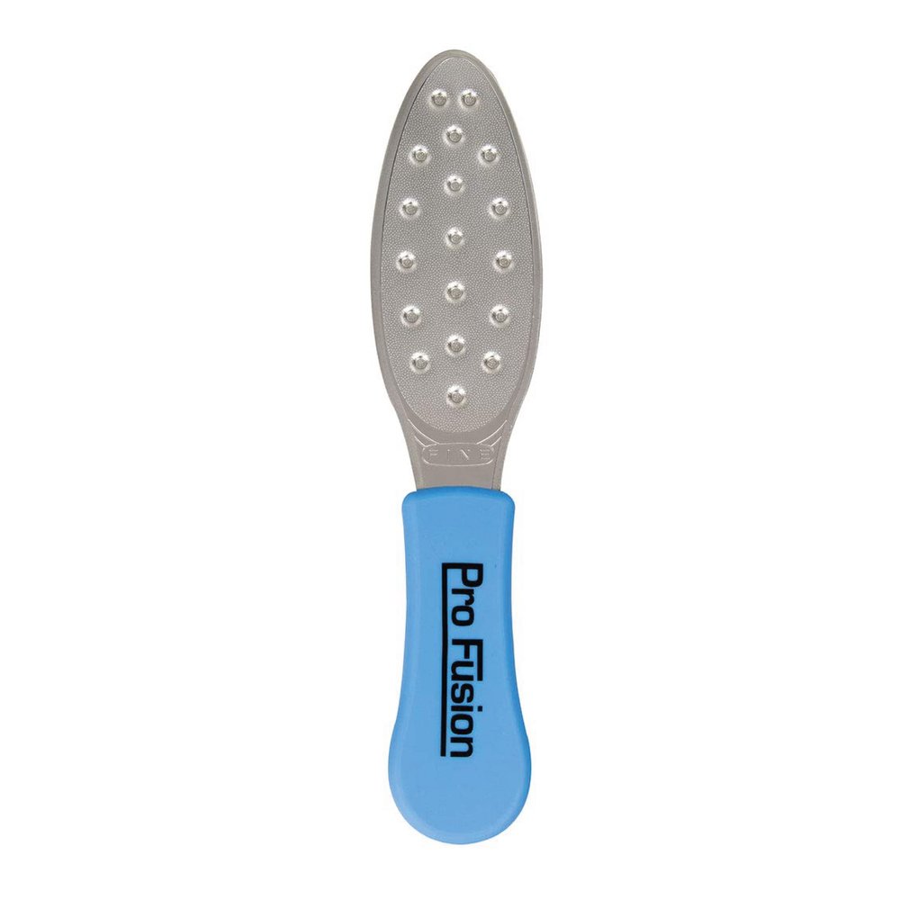 ForPro Pro Fusion Stainless Steel Pedi File - Coarse, Double-Sided Professional Quality - Blue Handle Pedicure File for Heels and Feet - 8.25 L