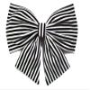Cotton Cheer Hair Bows (Medium Size) (Barrette, Black Stripes) view 1