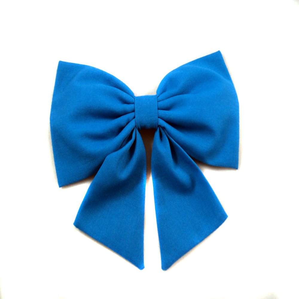 Cotton Cheer Hair Bows (Medium Size) (Barrette, Aqua Teal)
