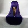 Simpleyourstyle Women Anime Cosplay Wigs 100cm 39.4inch Long Straight Synthetic Full Rose Network Lace Wigs for Women Black Brown Purple Pink Blue Red White Green Blonde Wigs U Pick (Dark Purple) view 2