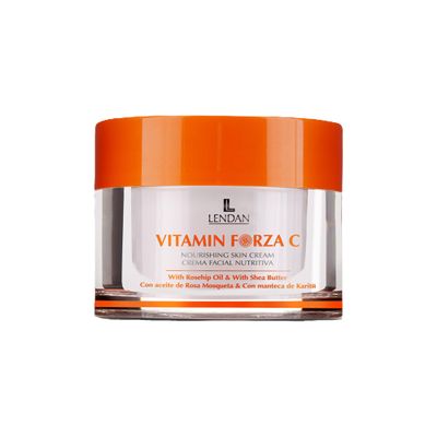 LENDAN - Vitamin C Cream - Vitamin Forza C - 50 ml - With Rosehip Oil and Shea Butter - Nourishing Facial Cream - Improves Skin Flexibility and Firmness