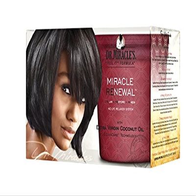 Dr. Miracle's Miracle Renewal No Lye Relaxer System (for Relax, Restore And Renew) with Extra Virgin Coconut Oil Regular