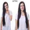OneDor 24" Straight Full Head Premium Japanese High-Temperature Fiber Heat Resistance Hair Extensions Clip on in Hairpieces 7pcs 140g (Straight 8#-Light Chestnut Brown) view 4